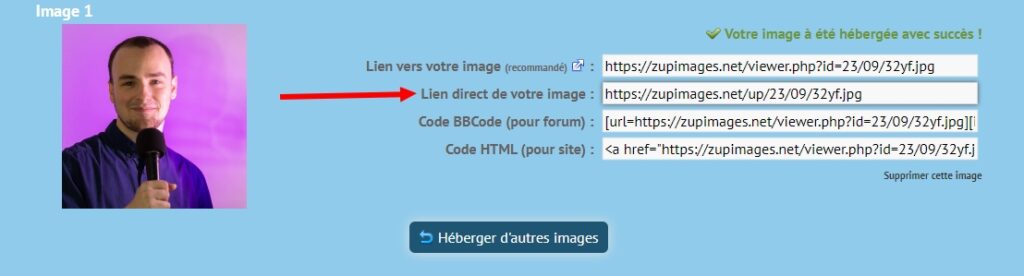 Exemple du site Zupimages